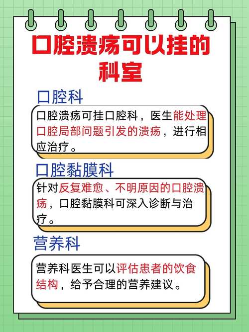 口腔溃疡反复发作该挂哪科?