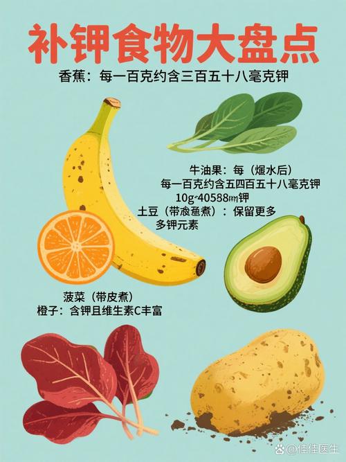 人体缺钾吃什么食物可以补充