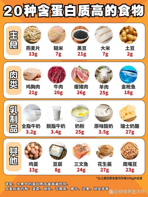 哪些食物富含蛋白质和维生素?
