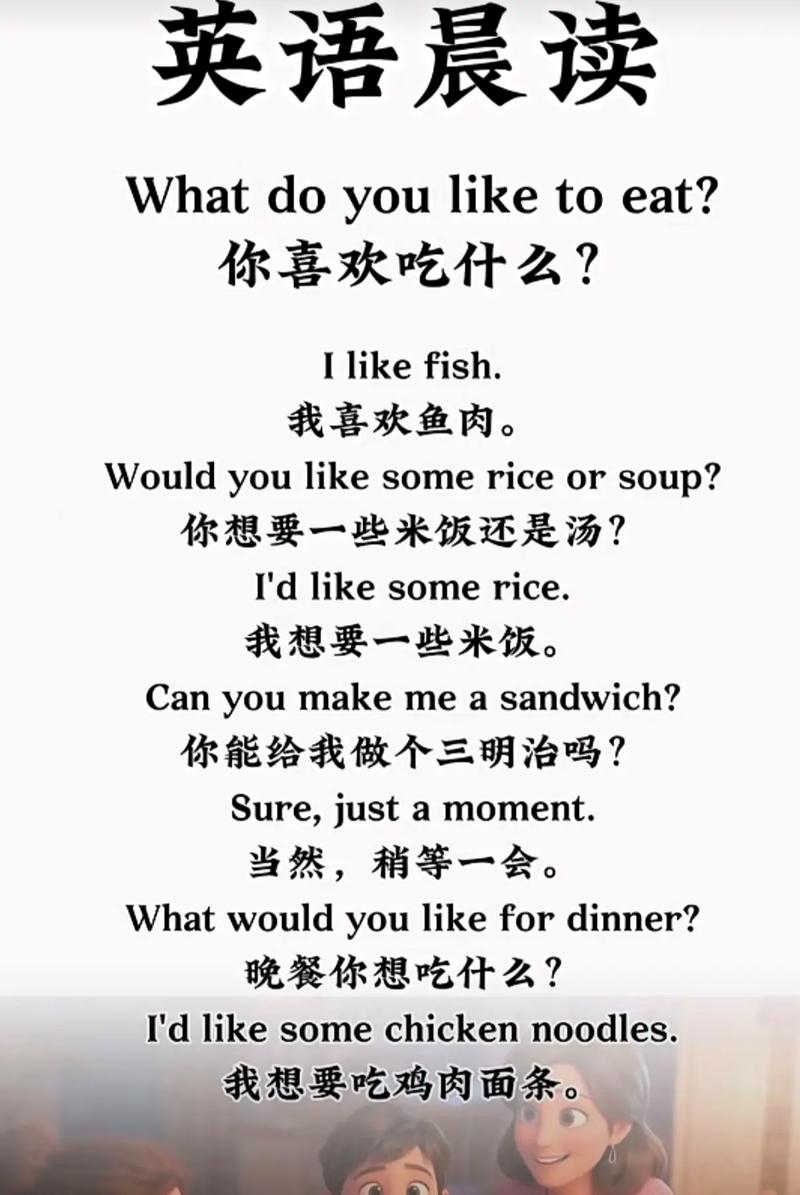 你喜欢什么食物用英语如何表达?