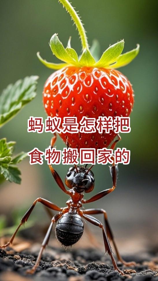 蚂蚁如何搬动比自身大的食物?