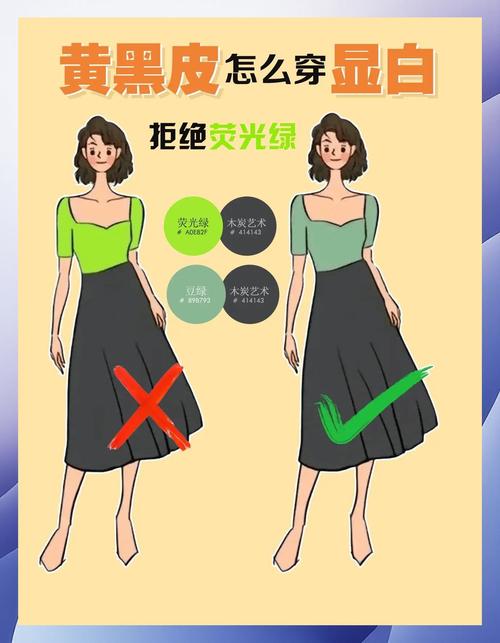 皮肤黑黄穿什么颜色显白显气质?