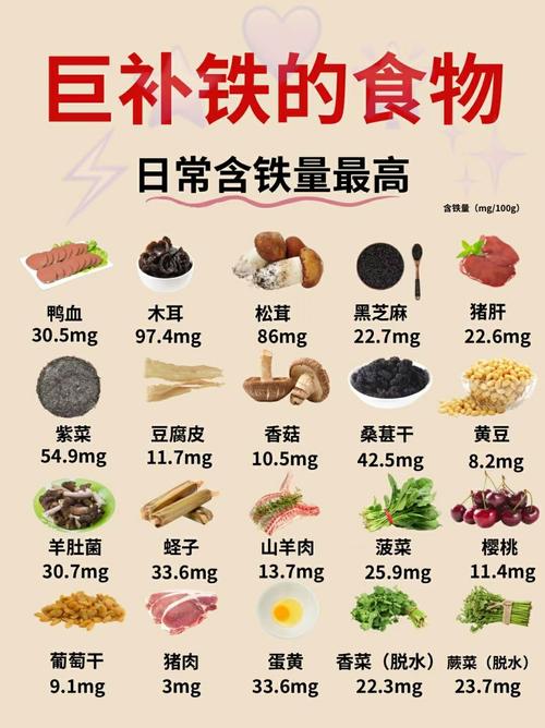 孕妇补铁吃哪些食物最有效?