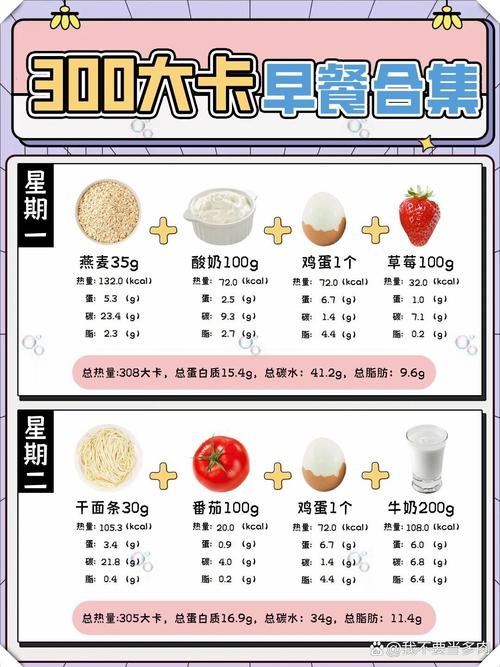 300大卡的食物具体有哪些?