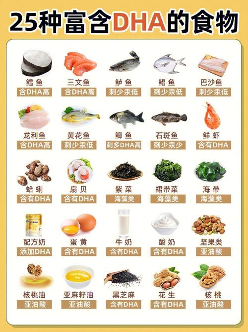 哪些食物富含DHA含量高?